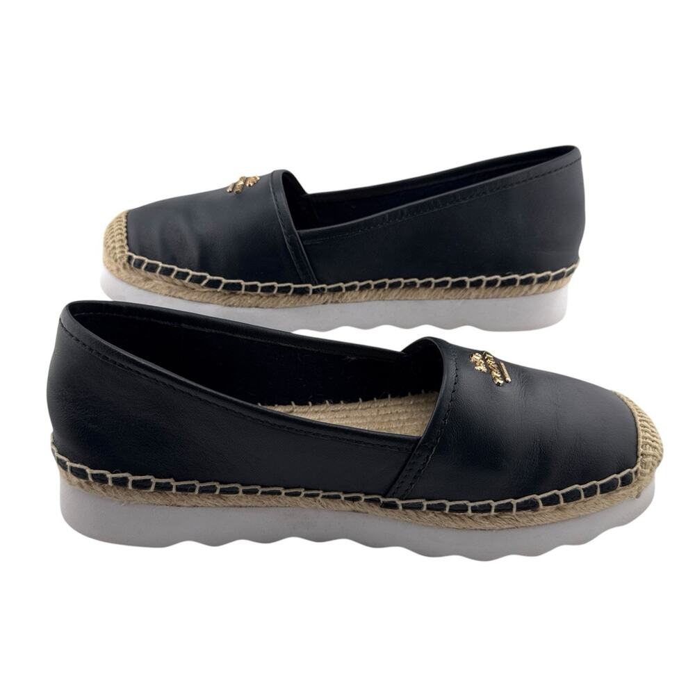 Coach Women Rye Nappa Leather Espadrille Flat Shoes Midnight Navy Sz 5.5 NEW‎ - Picture 8 of 11
